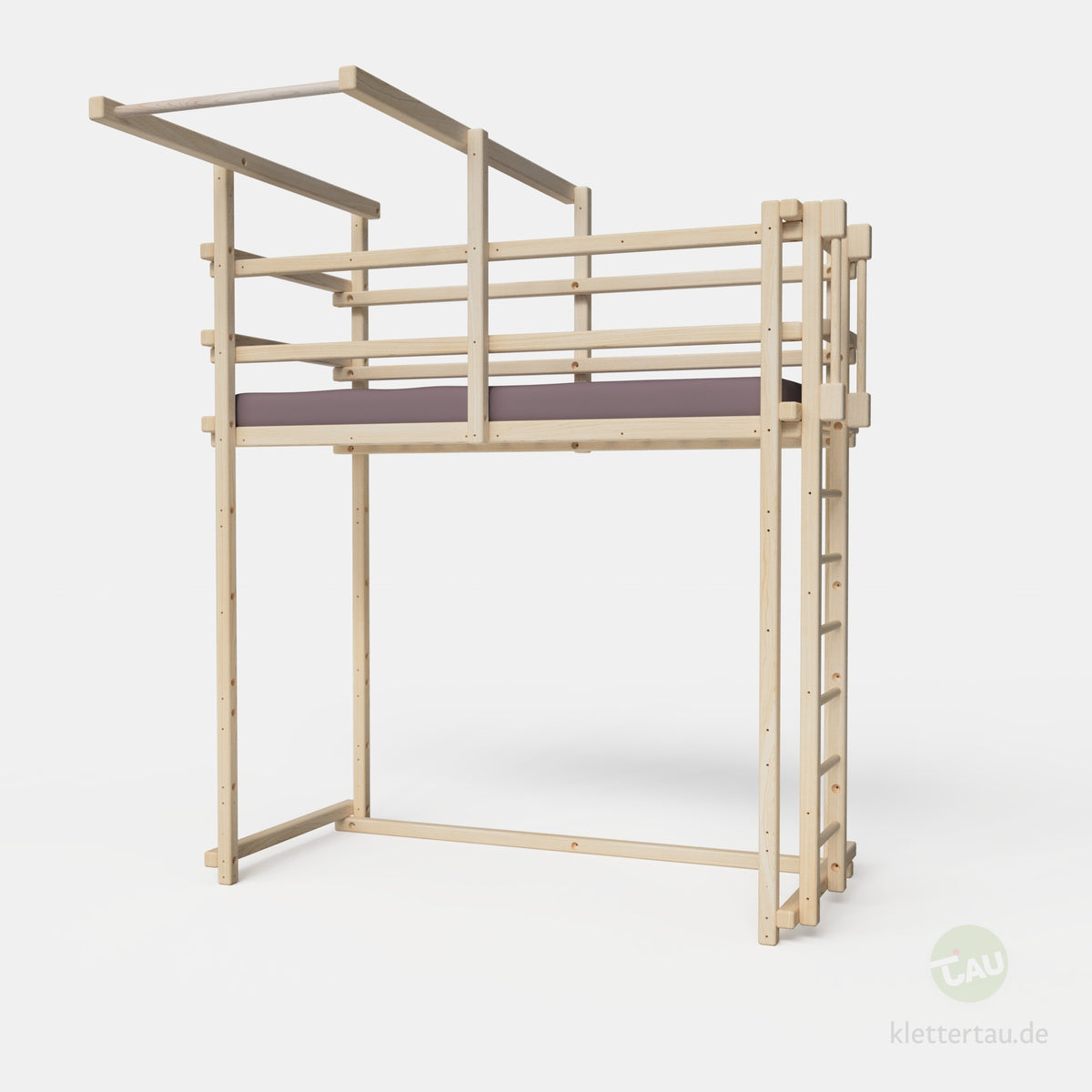 Hochbett mit Reckstange – extra hoch
