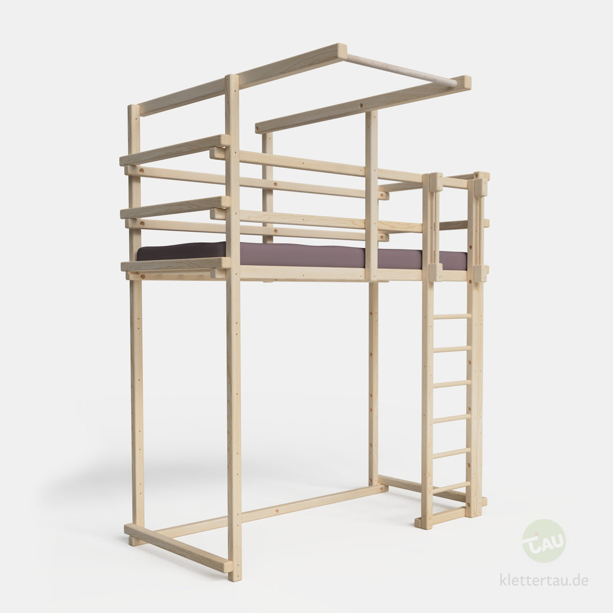 Hochbett mit Reckstange – extra hoch
