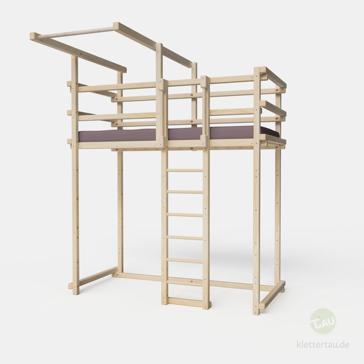 Hochbett mit Reckstange – extra hoch