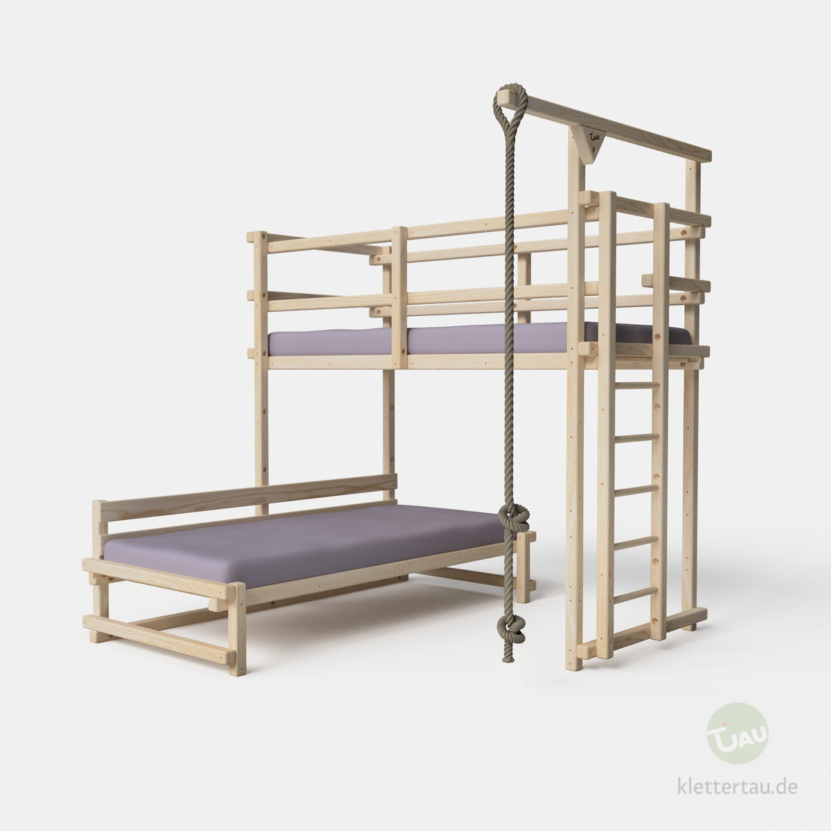 Eckbett Etagenbett von TAU Abenteuerbetten #untere Liegebreite_90 cm Liegebreite